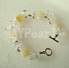 crystal yellow jade bracelet