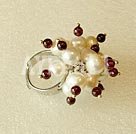 Wholesale pearl garnet finger ring