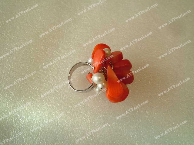 Wholesale Silver Jewelry-coral finger ring