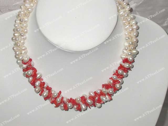 pearl coral necklace