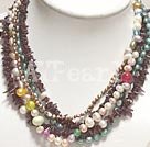 pearl crystal necklace
