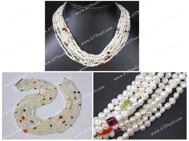 pearl gemstone necklace