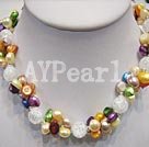 Wholesale pearl crystal necklace