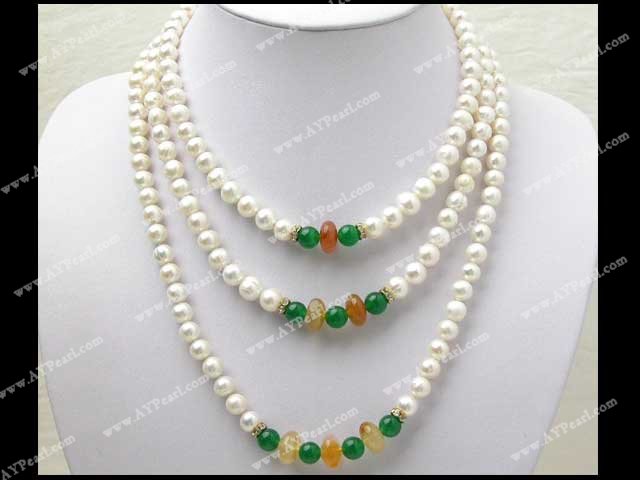 pearl agate necklace