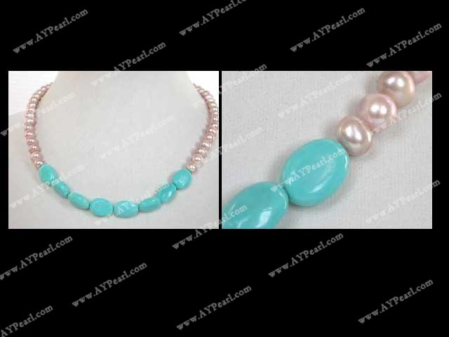 Collier de perles turquoise