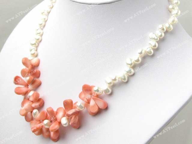 pearl coral necklace