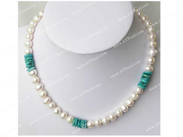 pearl turquoise necklace