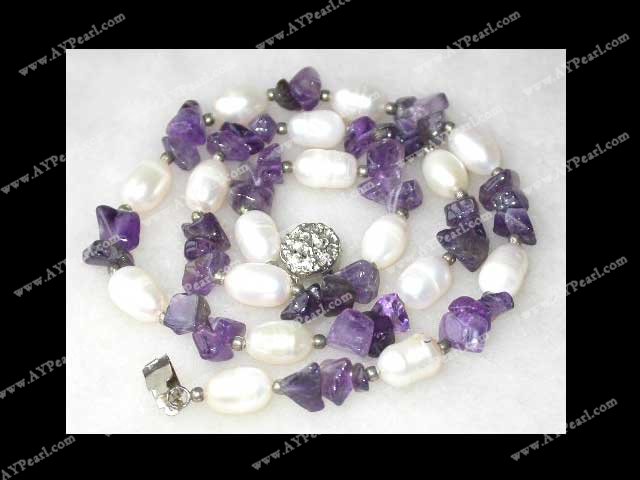 Pearl Jewelry-pearl amethyst necklace
