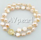 Wholesale pink pearl bracelet