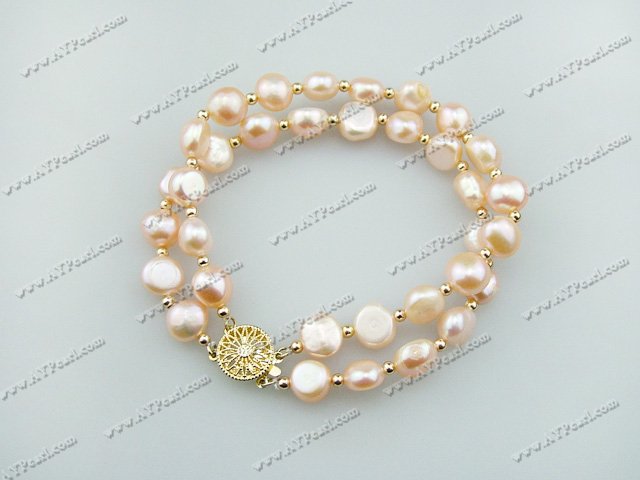 rose bracelet en perles