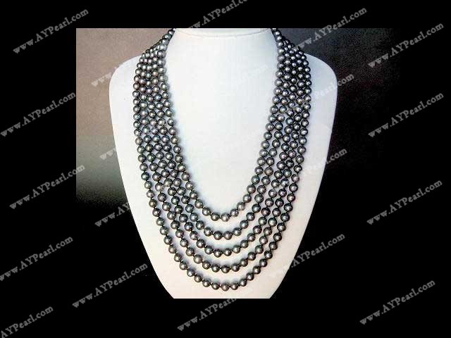 collier de perles noires