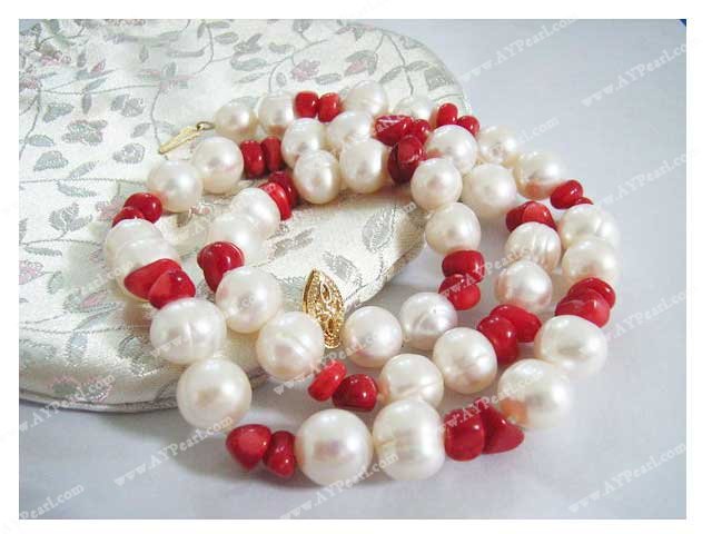 coral pearl necklace