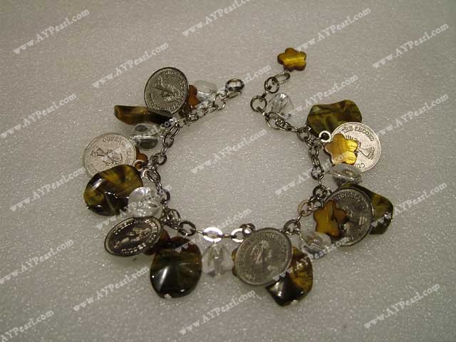 tiger eye shell bracelet
