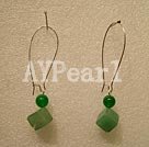 green stone earrings