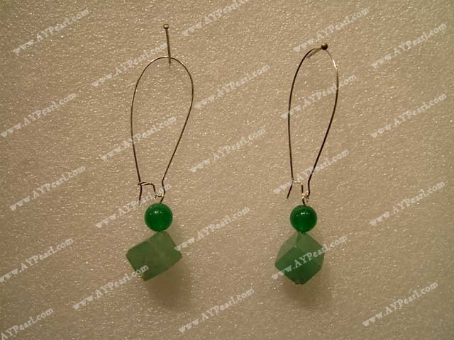 green stone earrings