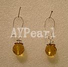 Wholesale earring-yellow crystal earrings