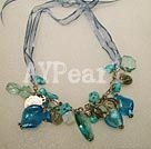 Wholesale Gemstone Jewelry-turquoise crystal necklace