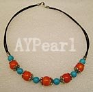 coral turquoise necklace