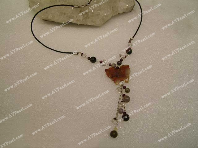 Ινδία Agate κολιέ