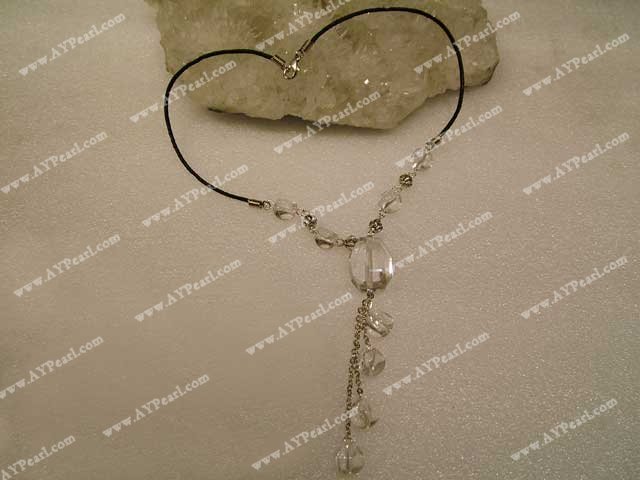 white crystal necklace