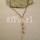 Wholesale Gemstone Necklace-Rose quartz necklace