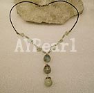 Aquamarine puces collier