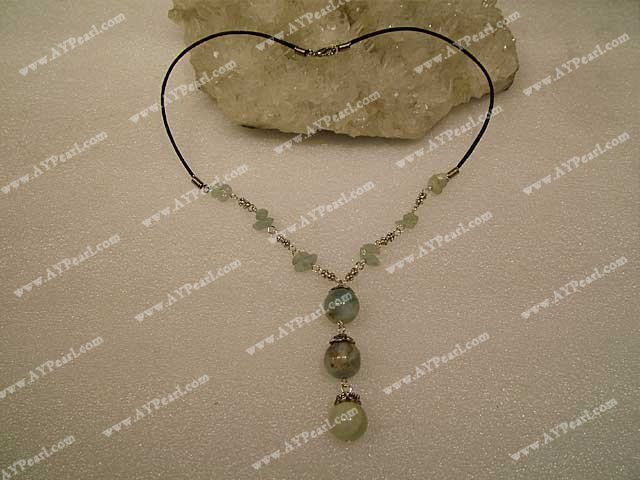 Aquamarine chips necklace