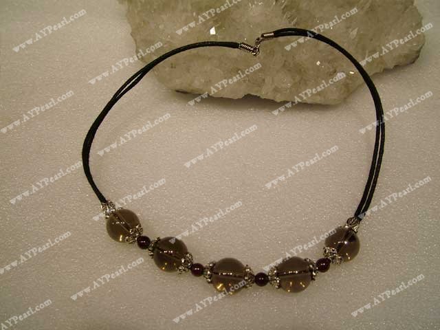 Smoky quartz necklace