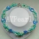 Wholesale pearl colored glaze necklace