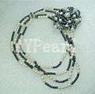 Wholesale Black white pearl necklace