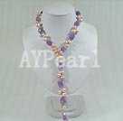 Wholesale amethyst pearl necklace