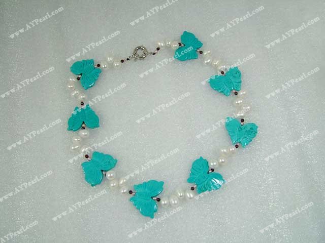 Wholesale Turquoise Jewelry-pearl turquoise necklace