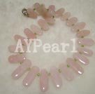 rose quartz necklace