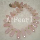 Wholesale Gemstone Necklace-rose quartz necklace