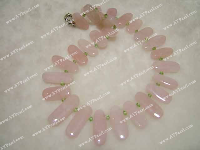 Collier quartz rose