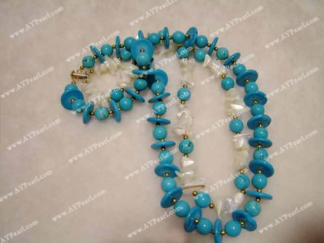 Wholesale Turquoise Jewelry-turquoise shell necklace