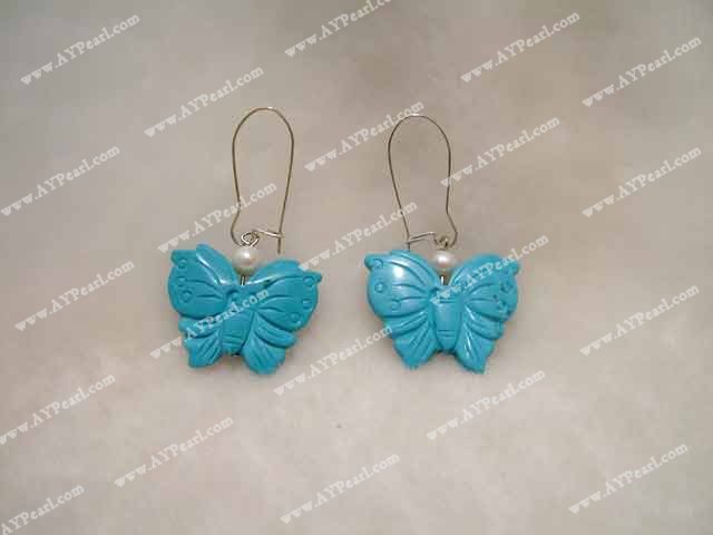 Wholesale Turquoise Jewelry-buttfly-shaped turquoise earring