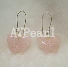 Wholesale Gemstone Earrings-buttfly-shaped rose quartz earring