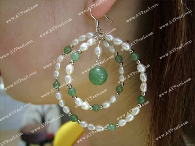 pearl jade earring