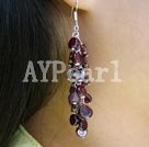 Wholesale Gemstone Earrings-garnet earring