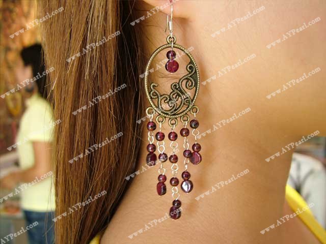 garnet earring