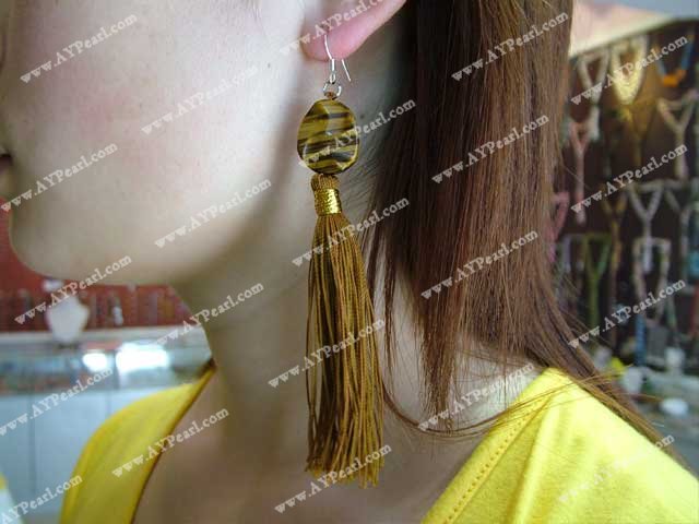 tiger stone earring