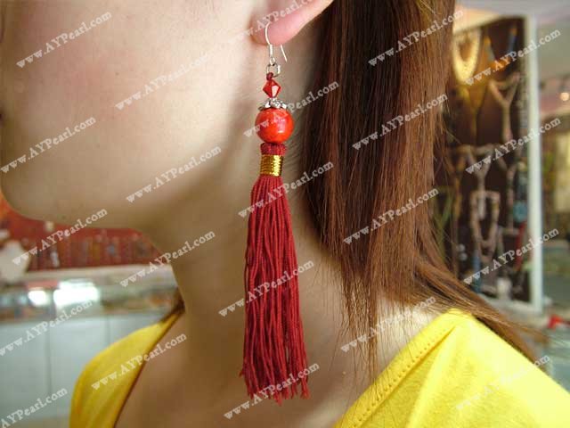 blood stone earring