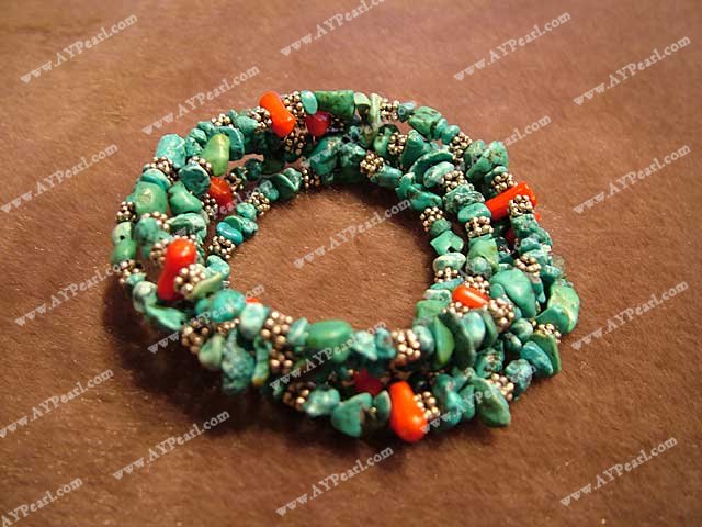 turquoise coral bracelet