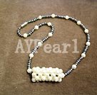 black white pearl necklace