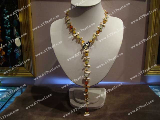 pearl agate necklace