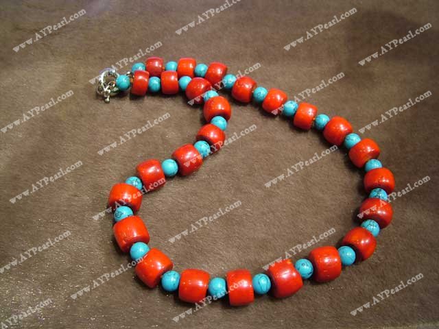 coral turquoise necklace
