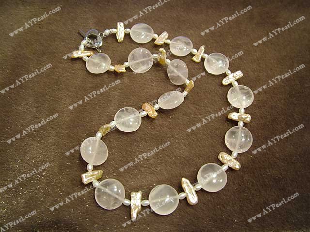 Pearl rose bracelet à quartz