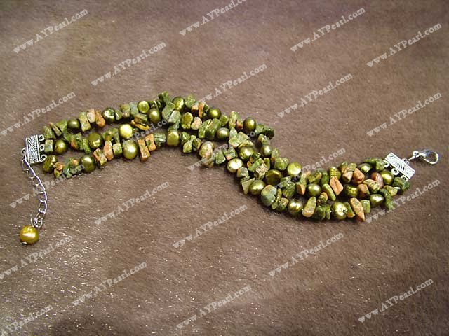 Perle Edelstein Armband