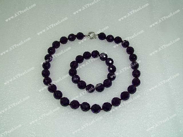 amethyst necklace/bracelet set